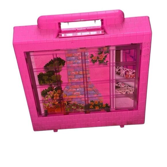 Barbie Fold 'n Fun Doll House w/ Furniture & Accessories, 1992 Mattel - Picture 9 of 12